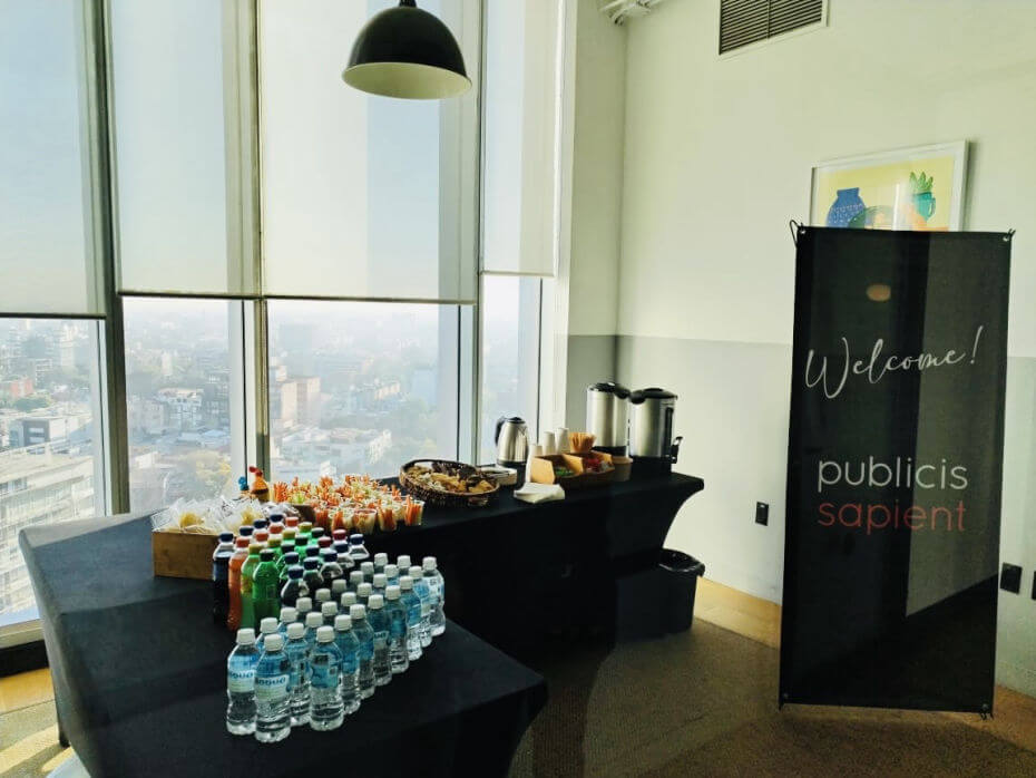 Servicio de coffee break basico para cursos y talleres en oficinas de CDMX